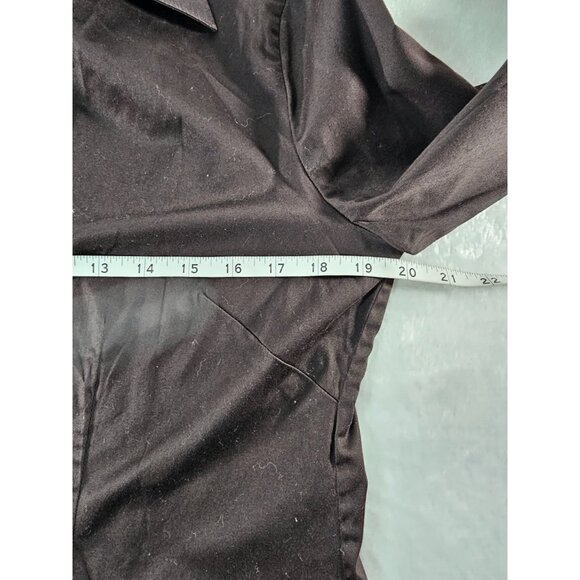 Banana Republic Button Down Cotton Shirt Blouse Brown Long Sleeve Size M - Picture 7 of 10